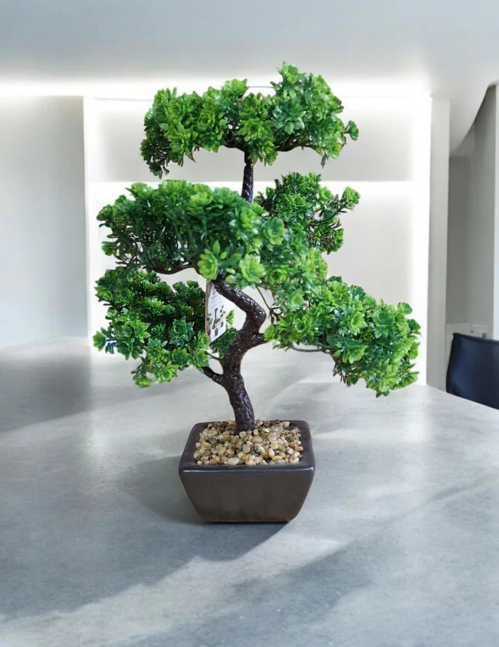 SIL Artificial Bonsai in Pot – 37 cm Decorative Green Bonsai Tree