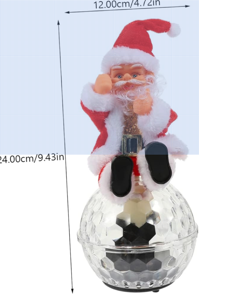 Musical Santa Toy Christmas Decorations Electric Santa Claus Doll Rotating Ball Boys and Girls Toy