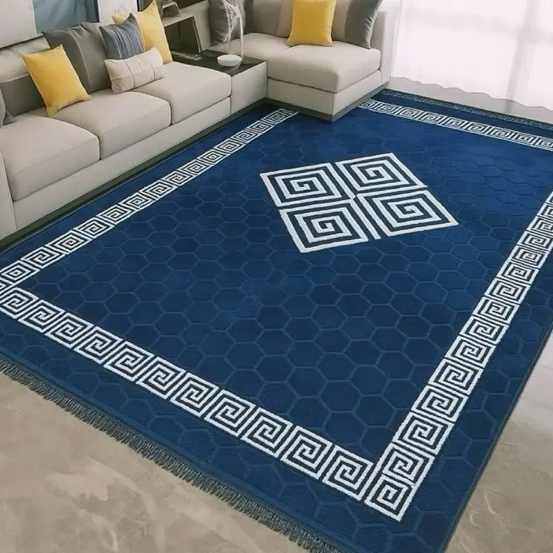 Super Soft Non-Slip Greek Rug 200x 300cmMachine Washable Non-Woven Fabric