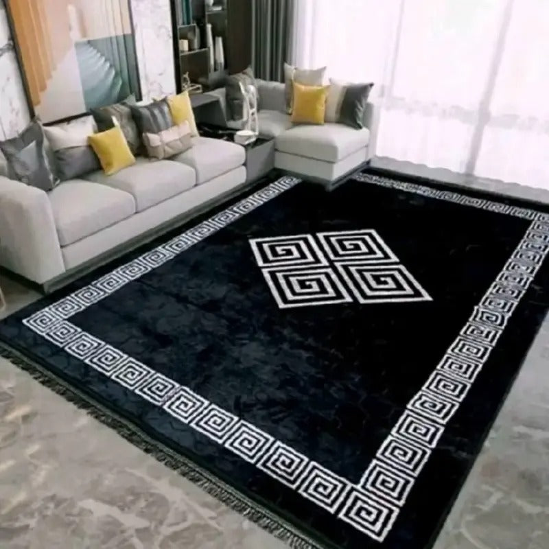 Super Soft Non-Slip Greek Rug 200x 300cmMachine Washable Non-Woven Fabric