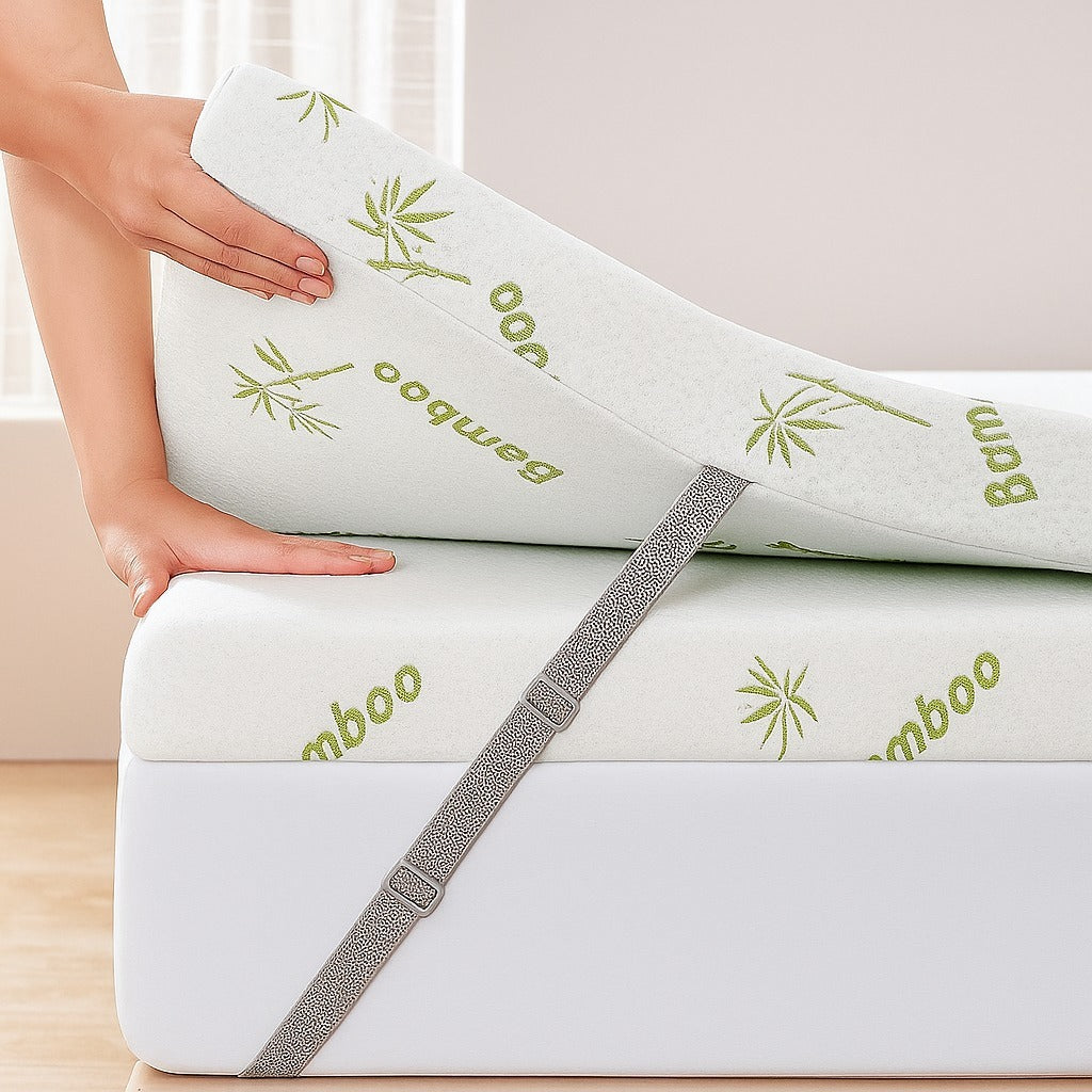 Bamboo Memory Foam Topper - Anti Bacterial Firm Medium Support topper comfort duvet