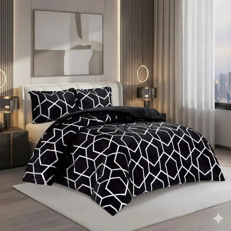 Luxury Crushed Velvet Bedding Set  Erica 7 PC bed set