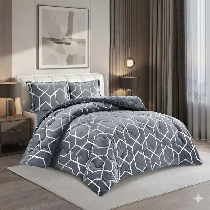 Luxury Crushed Velvet Bedding Set  Erica 7 PC bed set