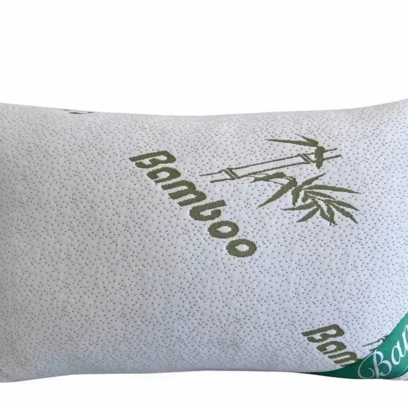 Bamboo Memory Foam Pillow for Neck and Shoulder Support - Hypoallergenic and Moisture-wicking Sold by Discount Deck Itd