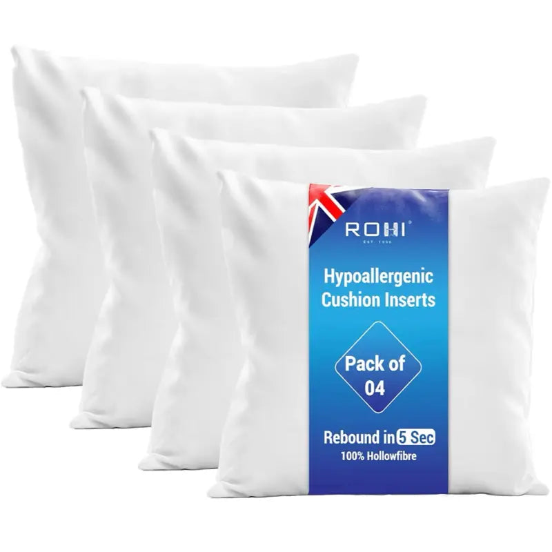 Pack of 4 Extra Deep Filed 18x18 Inches Cushion Pads Inserts Fillers Scatters